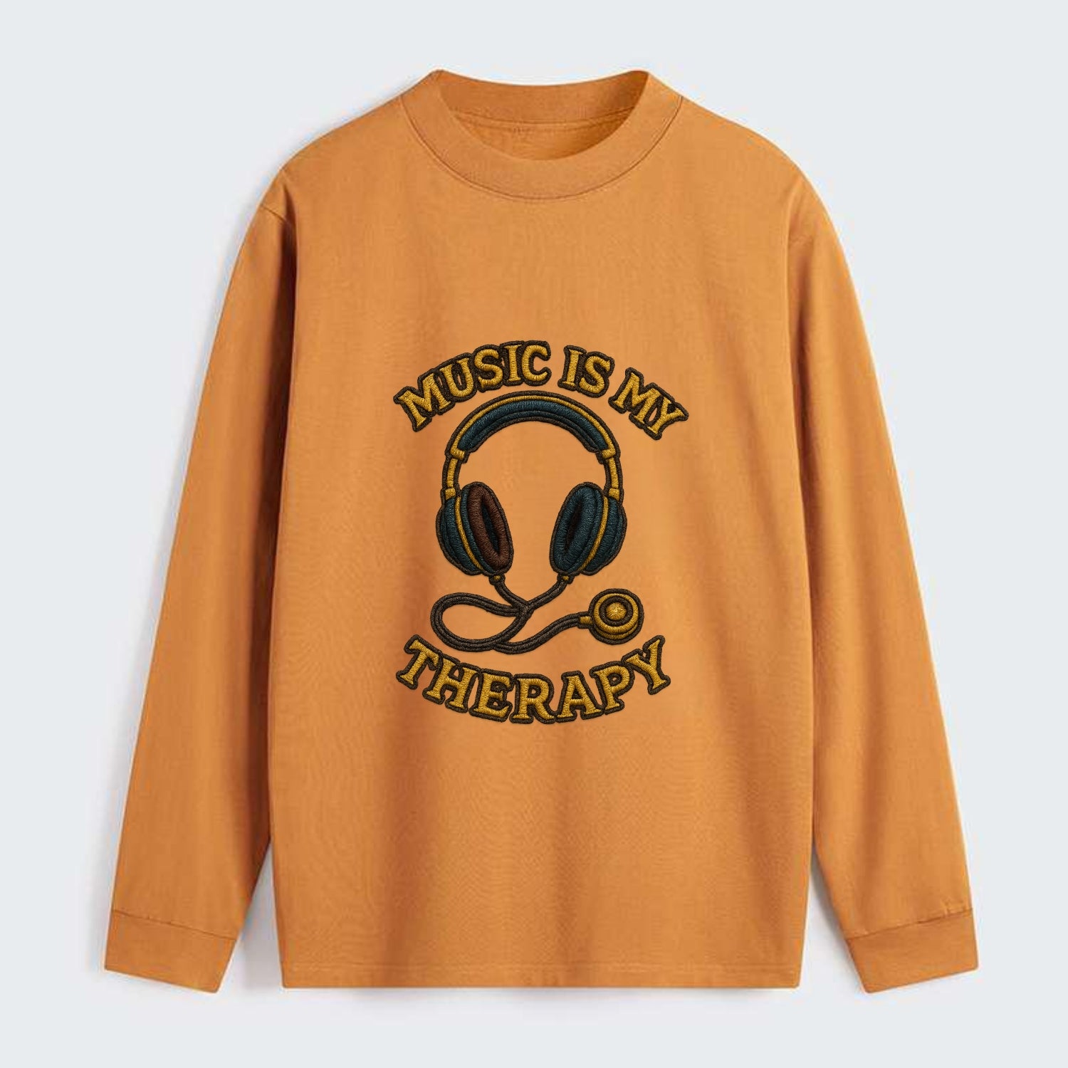 Music Is My Therapy  - Classic Long Sleeve Shirt - Orange