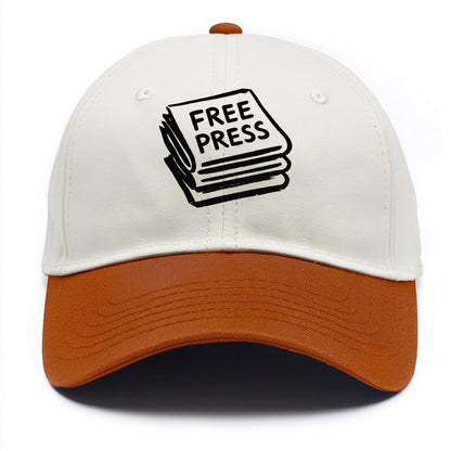 Stack of newspapers - free press bold ink brushstrokes - Two Tone Cap - Orange