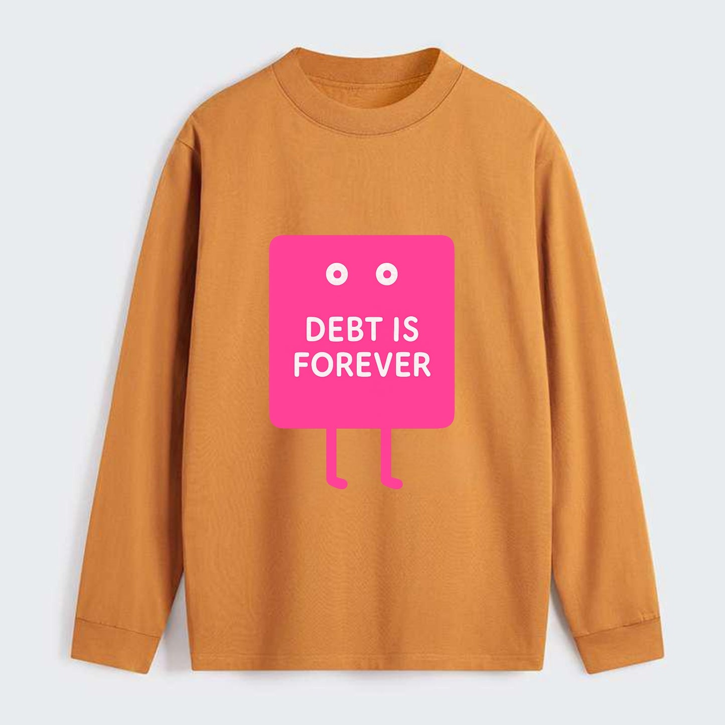 DEBT IS FOREVER | Immortal credit card - Classic Long Sleeve Shirt - Orange