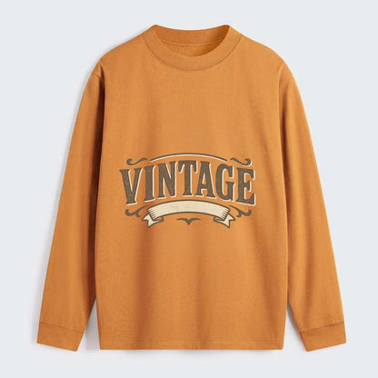 Bold typography design - "CENTERED" - aligned, focused, balanced within - Classic Long Sleeve Shirt - Orange