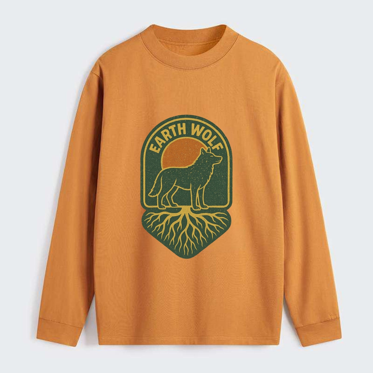 Earth Wolf Roots  - Classic Long Sleeve Shirt - Orange