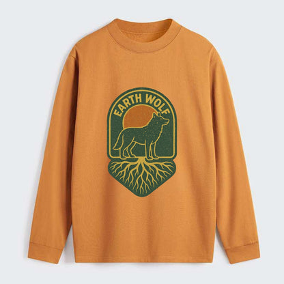 Earth Wolf Roots  - Classic Long Sleeve Shirt - Orange
