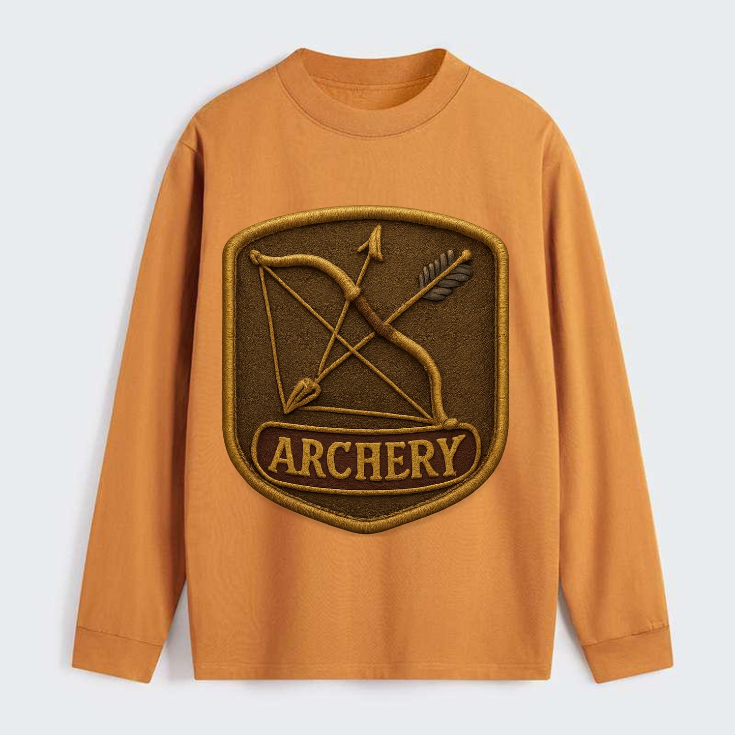 Bow and arrow crossed - archery enthusiast - Classic Long Sleeve Shirt - Orange