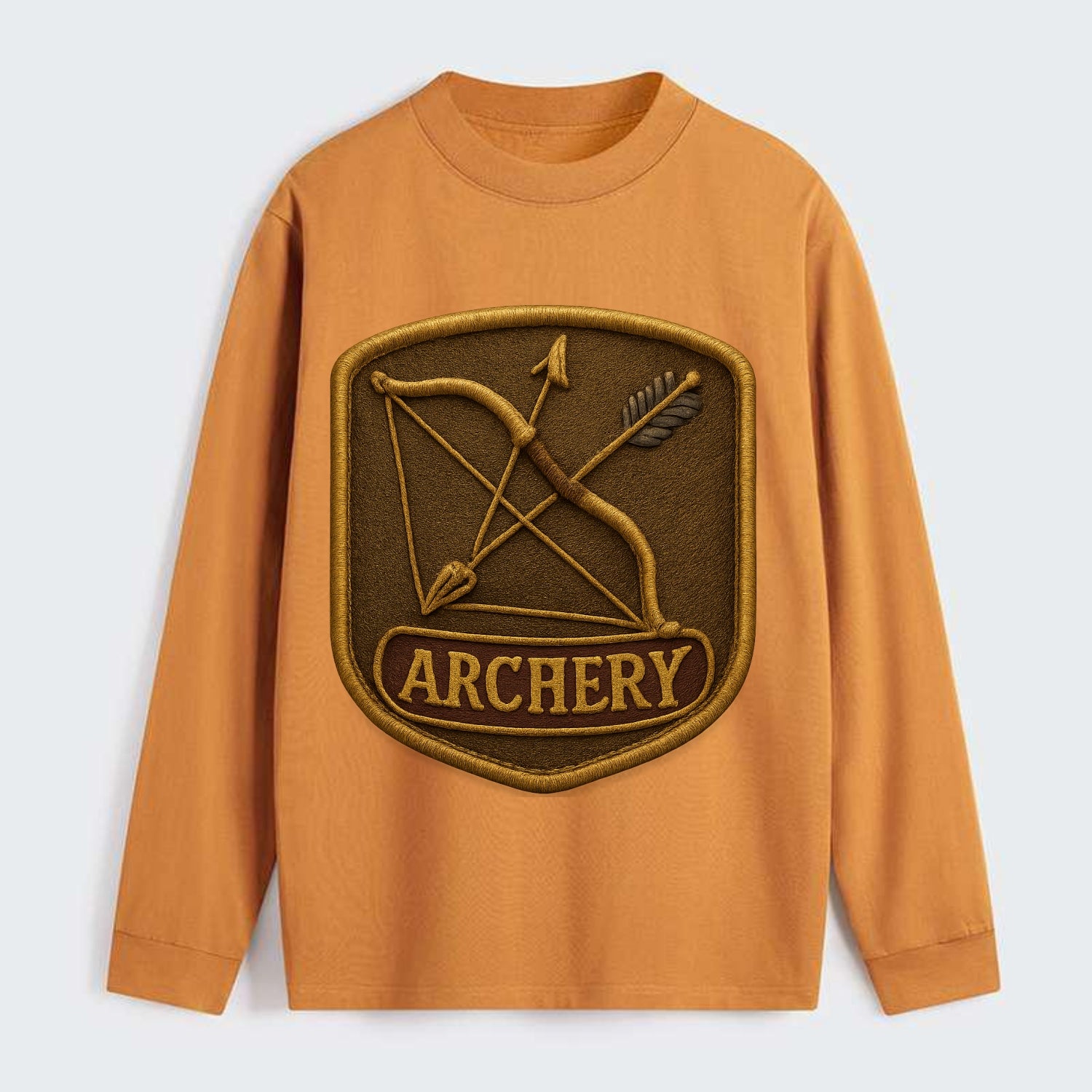 Bow and arrow crossed - archery enthusiast - Classic Long Sleeve Shirt - Orange