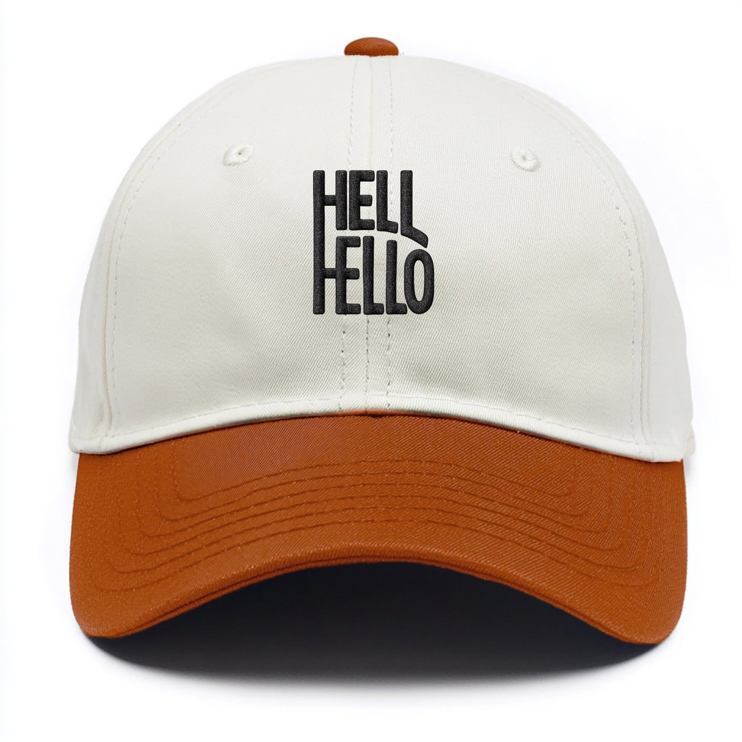 HELL;HELLO BEAUTIFUL Floral Print Hat - Two Tone Cap - Orange