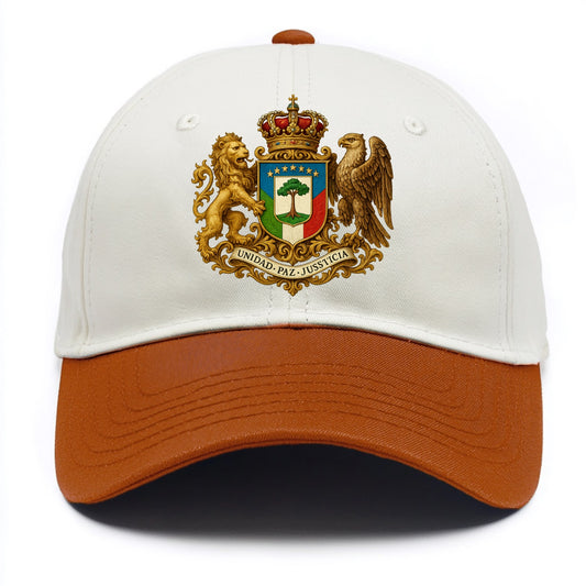 Equatorial Guinea Silk Cotton Tree Emblem - Two Tone Cap - Orange