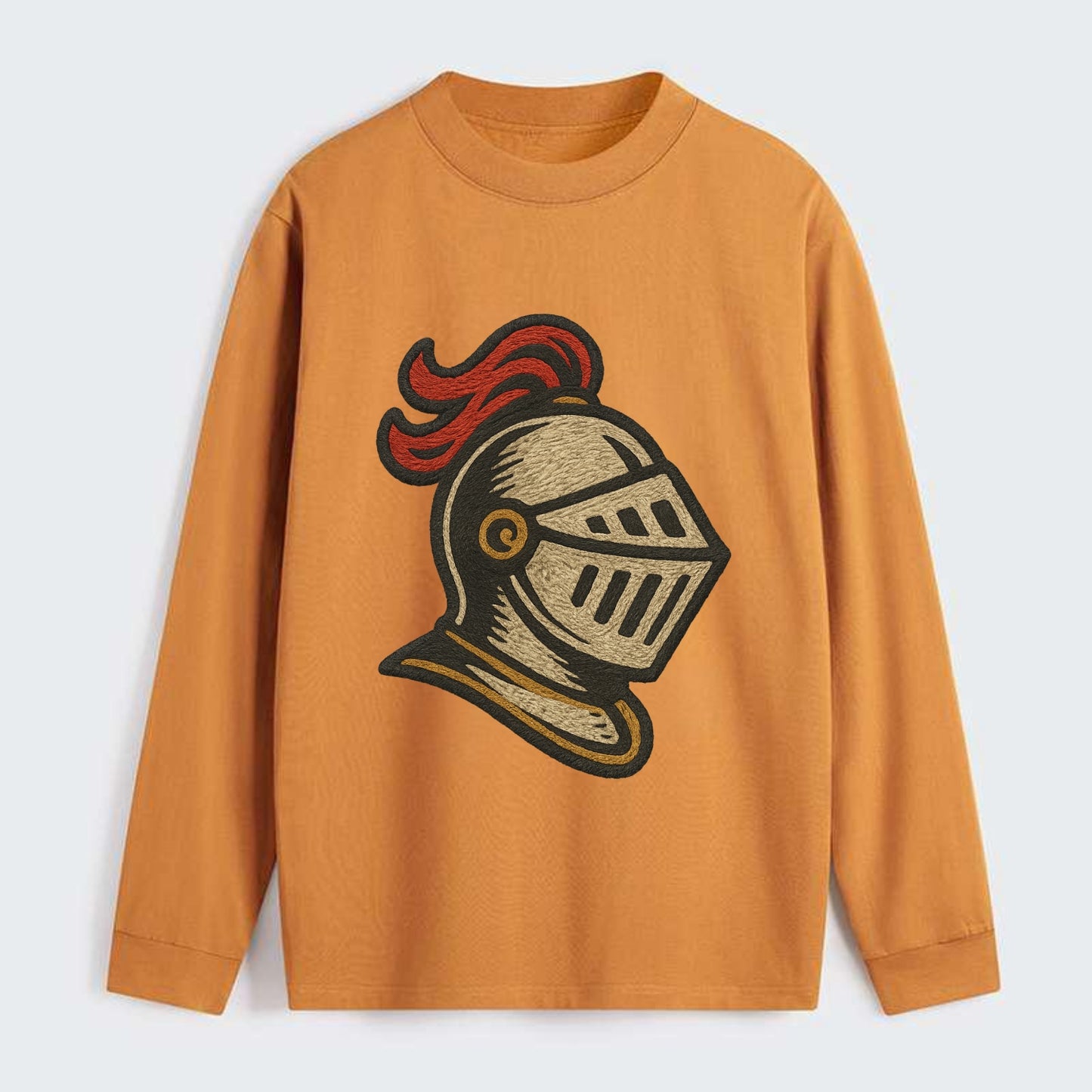 Knight Helmet  - Classic Long Sleeve Shirt - Orange
