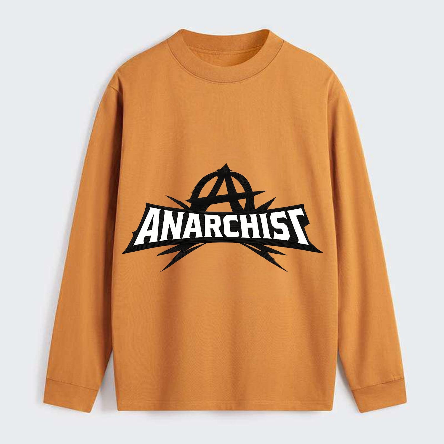 Bold typography design - "ANARCHIST" - no masters, self-governed - Classic Long Sleeve Shirt - Orange