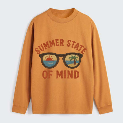 Summer State Of Mind  - Classic Long Sleeve Shirt - Orange