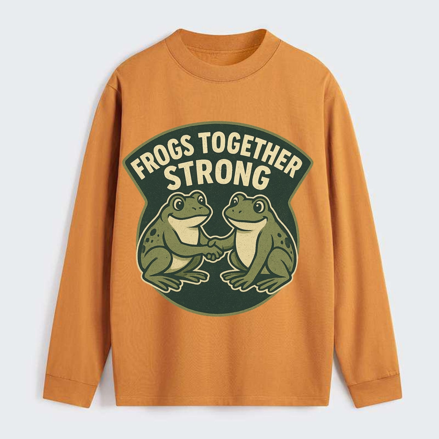 Frogs Together Strong 3 - Classic Long Sleeve Shirt - Orange