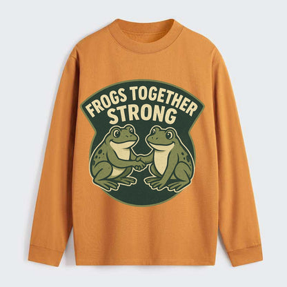 Frogs Together Strong 3 - Classic Long Sleeve Shirt - Orange