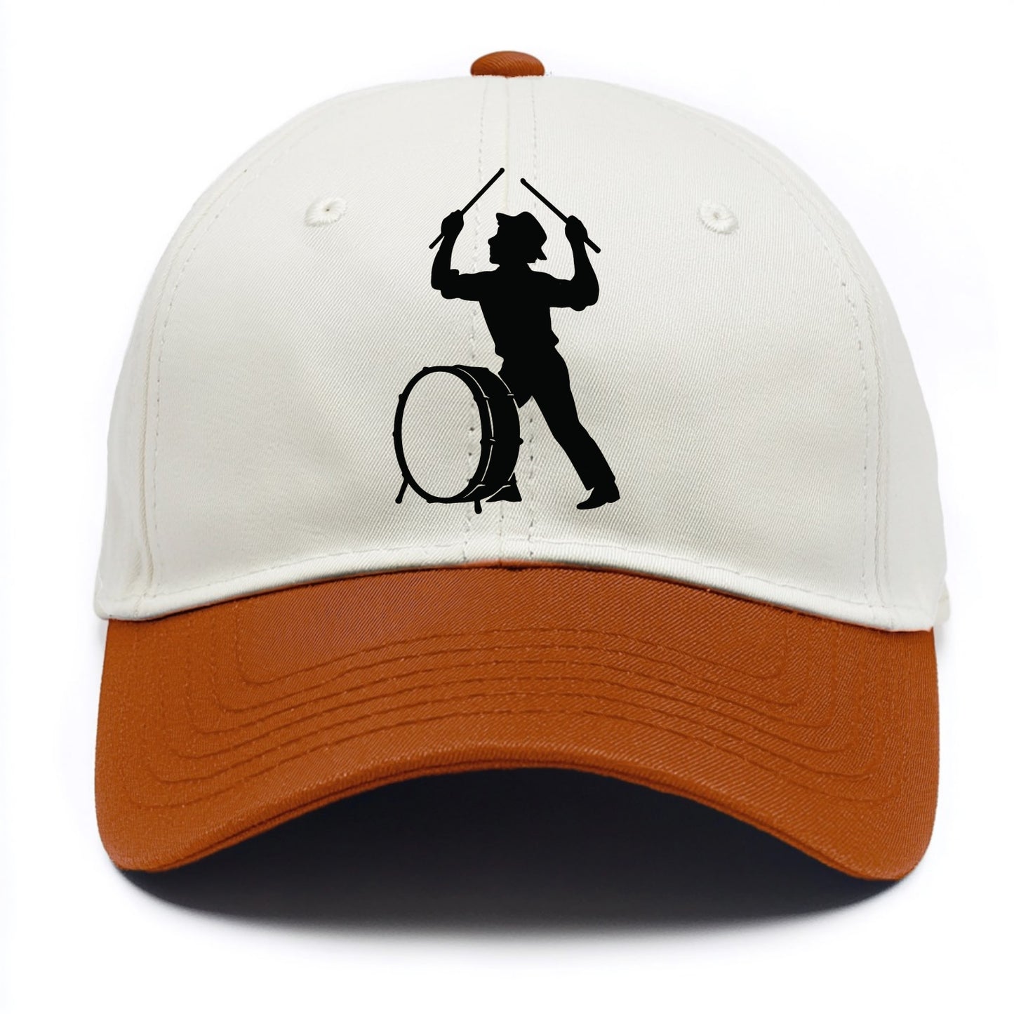 Drummer with drumsticks raised high - Two Tone Cap - Orange