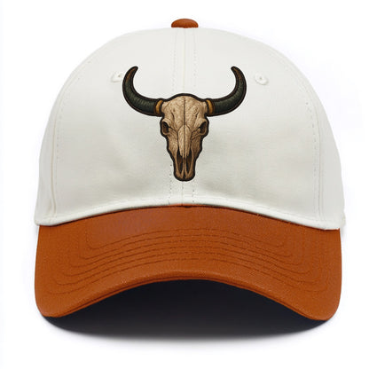 Bull Skull  - Two Tone Cap - Orange