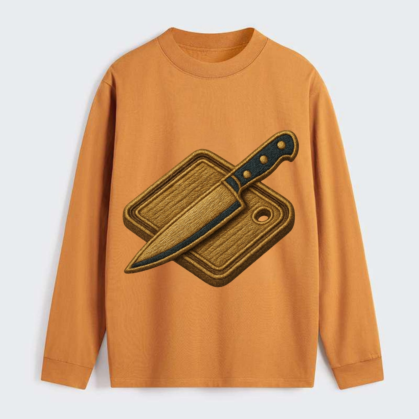Chef knife with cutting board - culinary enthusiast - Classic Long Sleeve Shirt - Orange