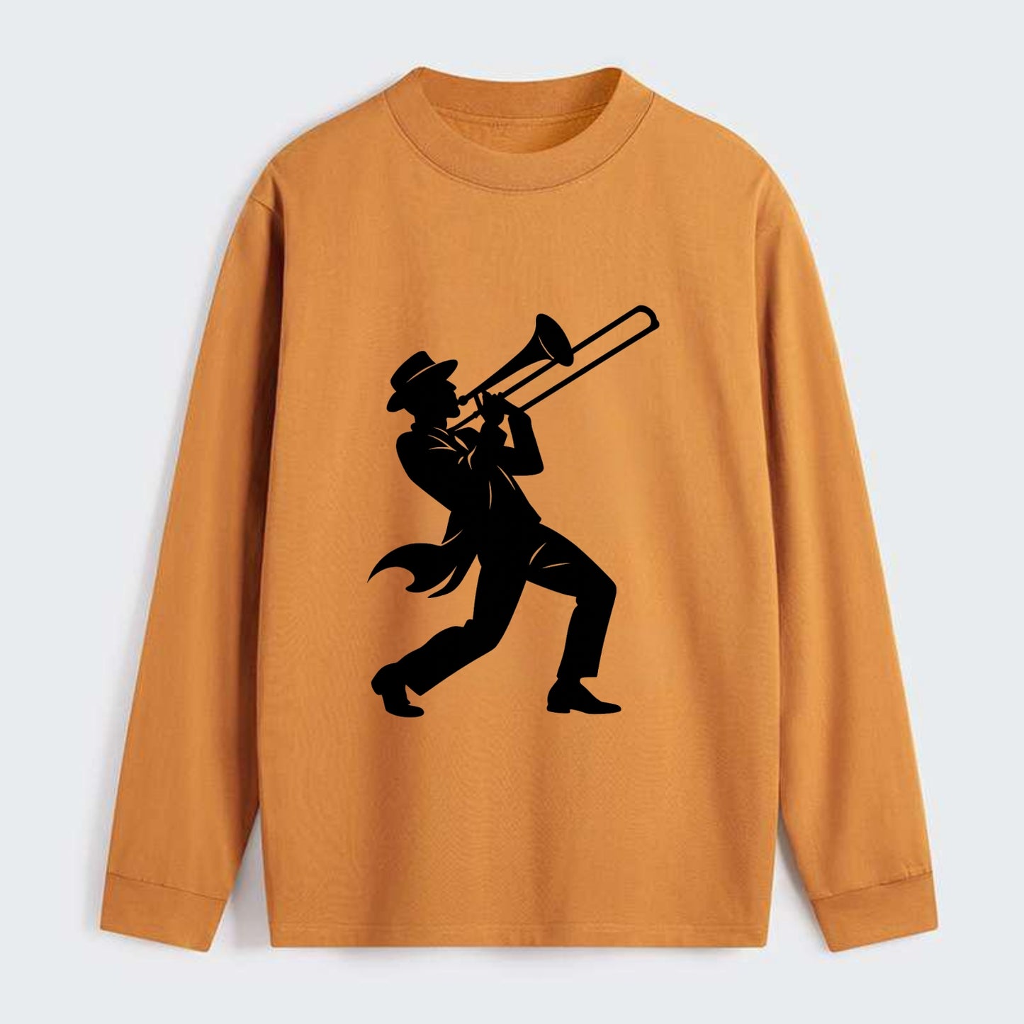 Trombone player jazz improvisation - Classic Long Sleeve Shirt - Orange