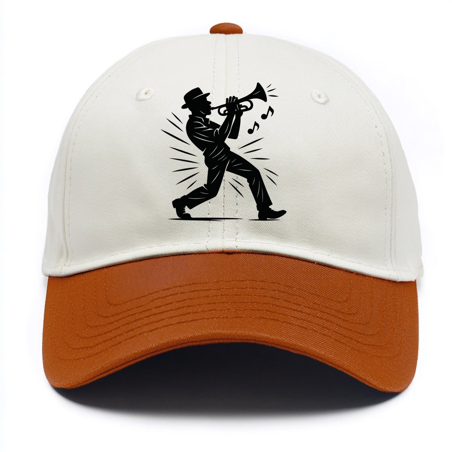 New Orleans jazz musician street corner - Two Tone Cap - Orange
