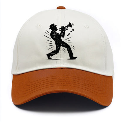 New Orleans jazz musician street corner - Two Tone Cap - Orange