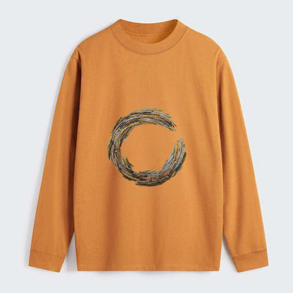 Enso Circle - Classic Long Sleeve Shirt - Orange