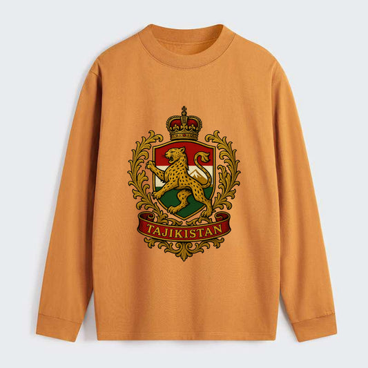 Tajikistan Heritage Badge - Classic Long Sleeve Shirt - Orange