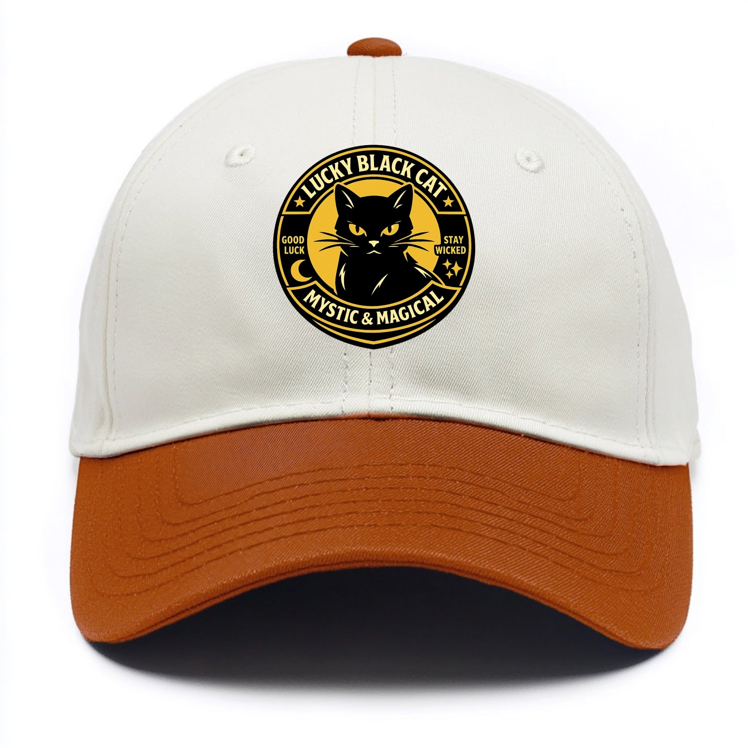 Mystic Feline Emblem - Two Tone Cap - Orange