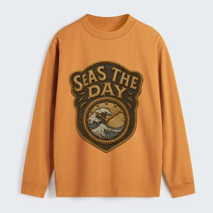 Seas The Day  - Classic Long Sleeve Shirt - Orange