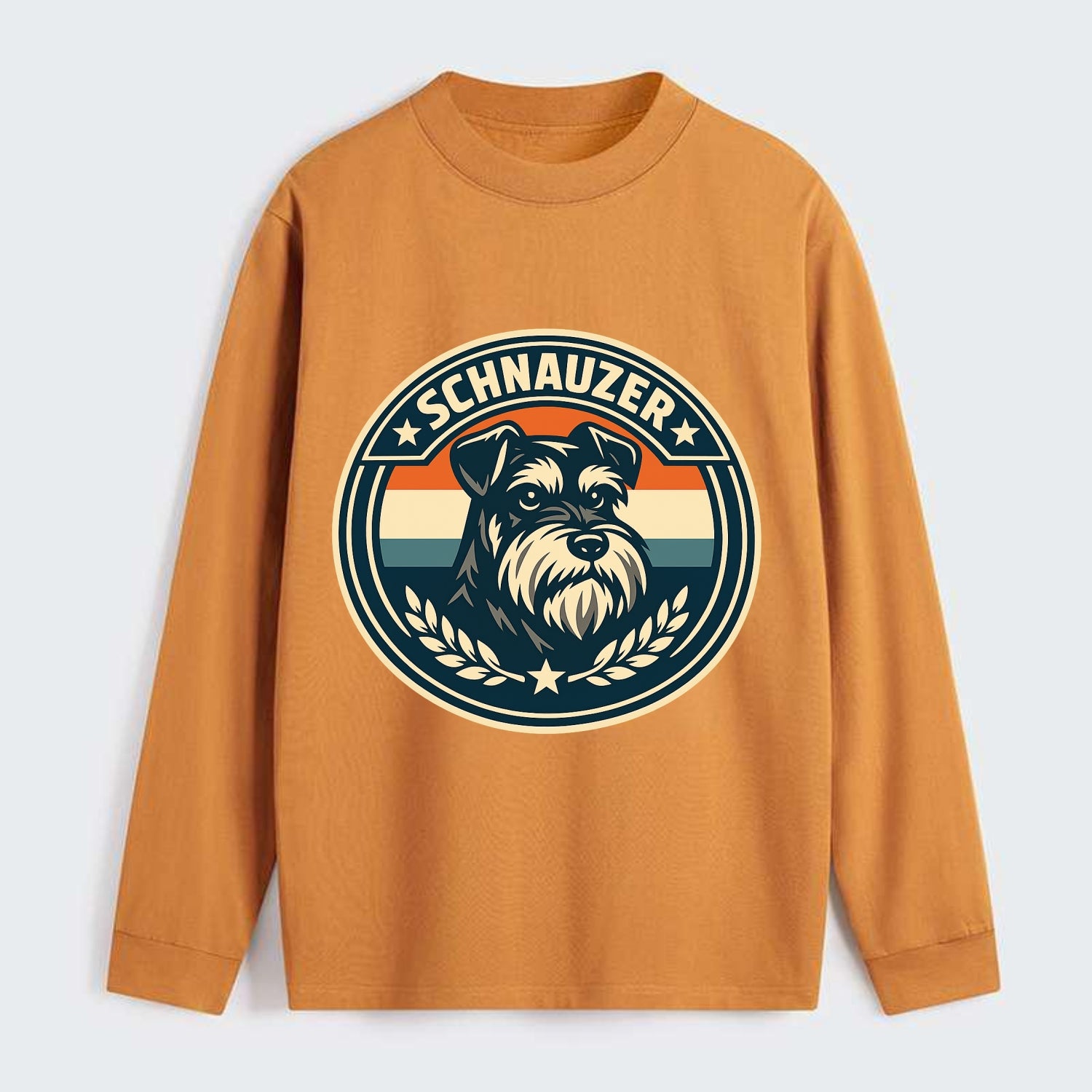 Noble Schnauzer Emblem - Classic Long Sleeve Shirt - Orange