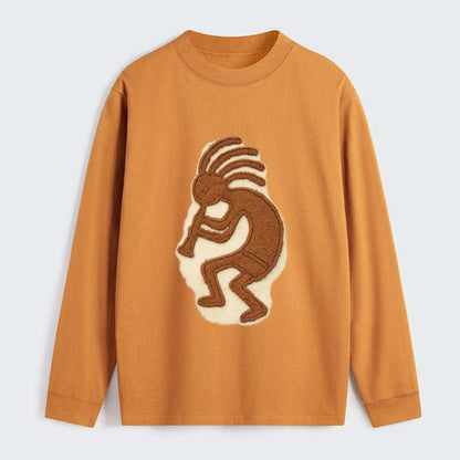 Kokopelli  - Classic Long Sleeve Shirt - Orange