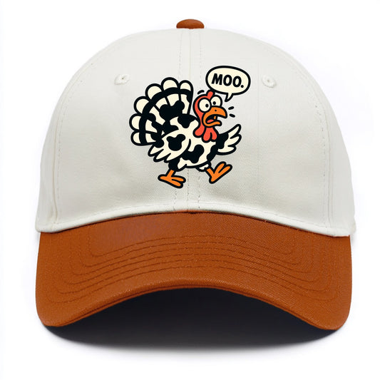Mooing Turkey - Two Tone Cap - Orange