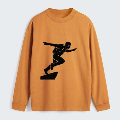 Base jumper launching off - Classic Long Sleeve Shirt - Orange