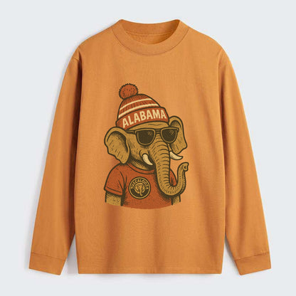 Tuscaloosa Crimson Elephant wearing Alab - Classic Long Sleeve Shirt - Orange