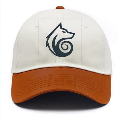 Wind Wolf Spiral  - Two Tone Cap - Orange