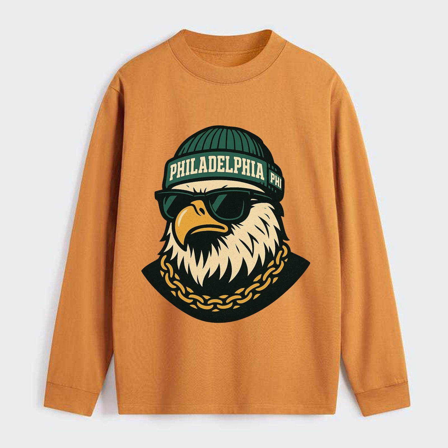 "eagle" "philadelphia" "phi" "green" "us East" - Classic Long Sleeve Shirt - Orange
