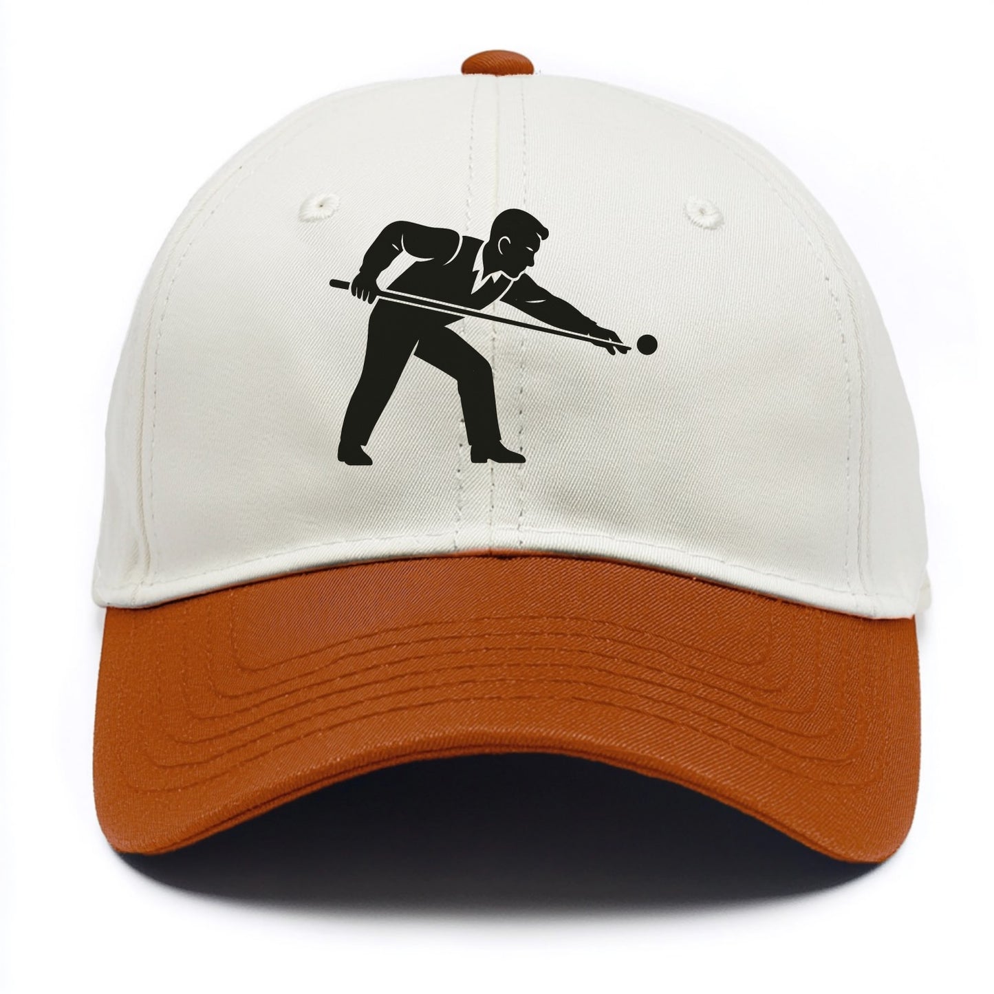 Pool player lining up shot - Two Tone Cap - Orange