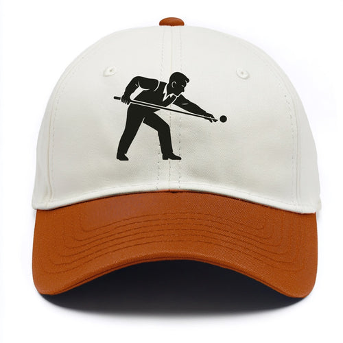Pool player lining up shot - Two Tone Cap