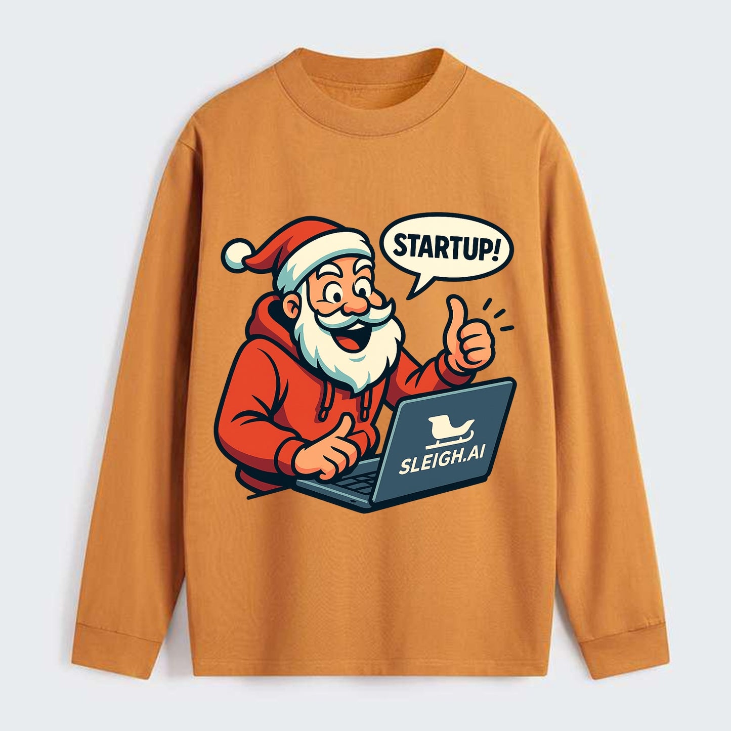 Santa Tech Startup CEO - Classic Long Sleeve Shirt - Orange