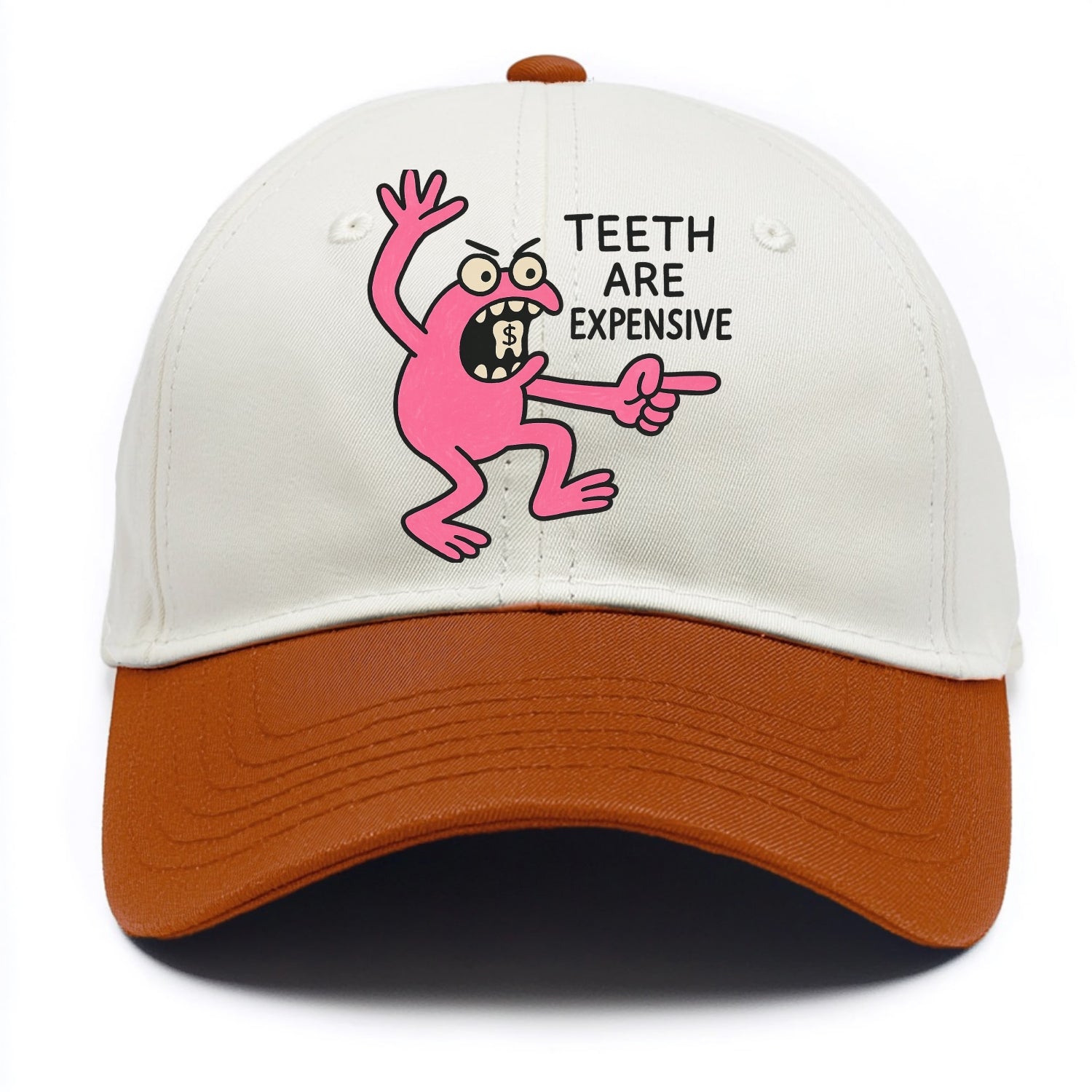 TEETH ARE EXPENSIVE | Dollar sign molar - Two Tone Cap - Orange