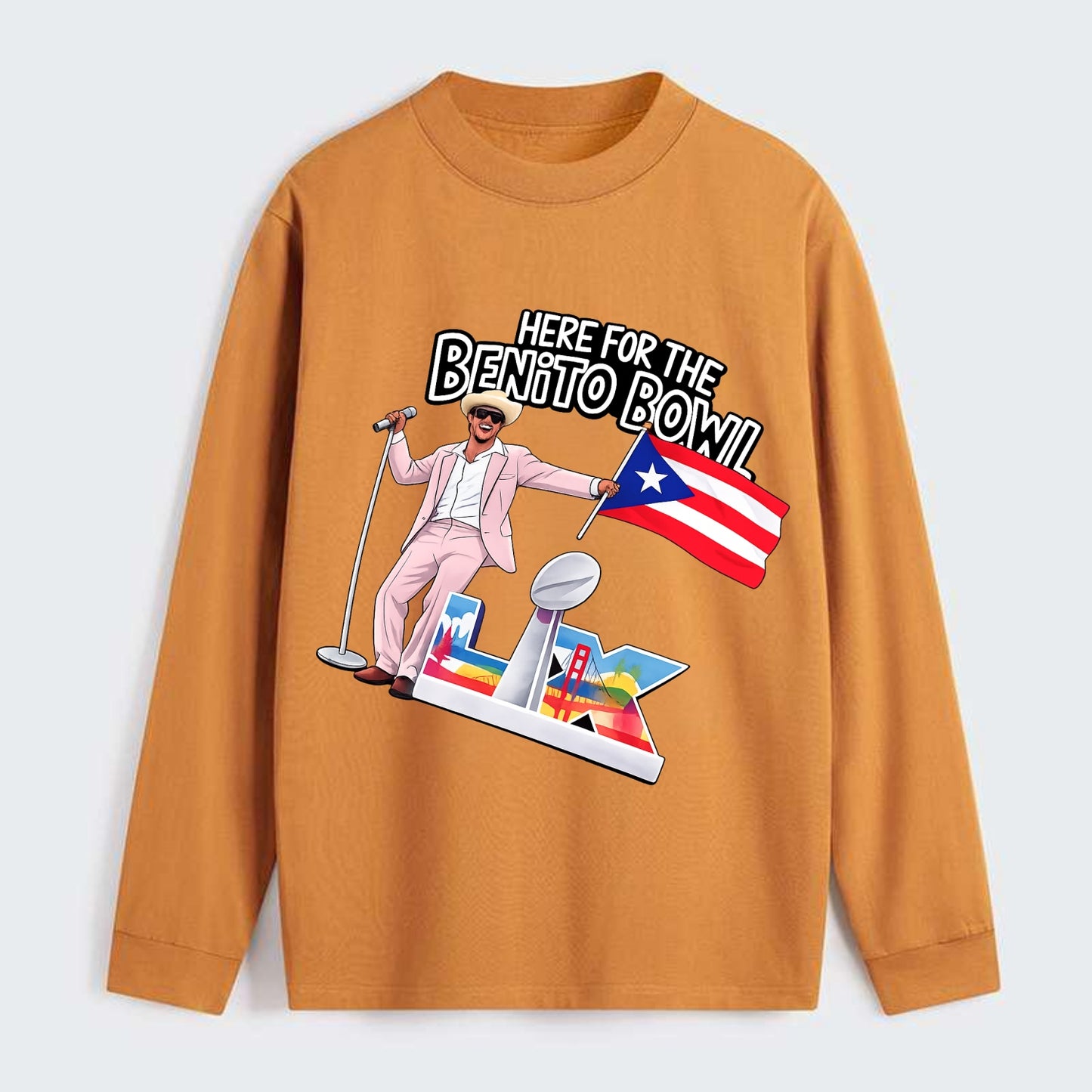 Here For The Bento Bowl - Classic Long Sleeve Shirt - Orange