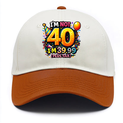 Not 40 Plus Tax - Two Tone Cap - Orange