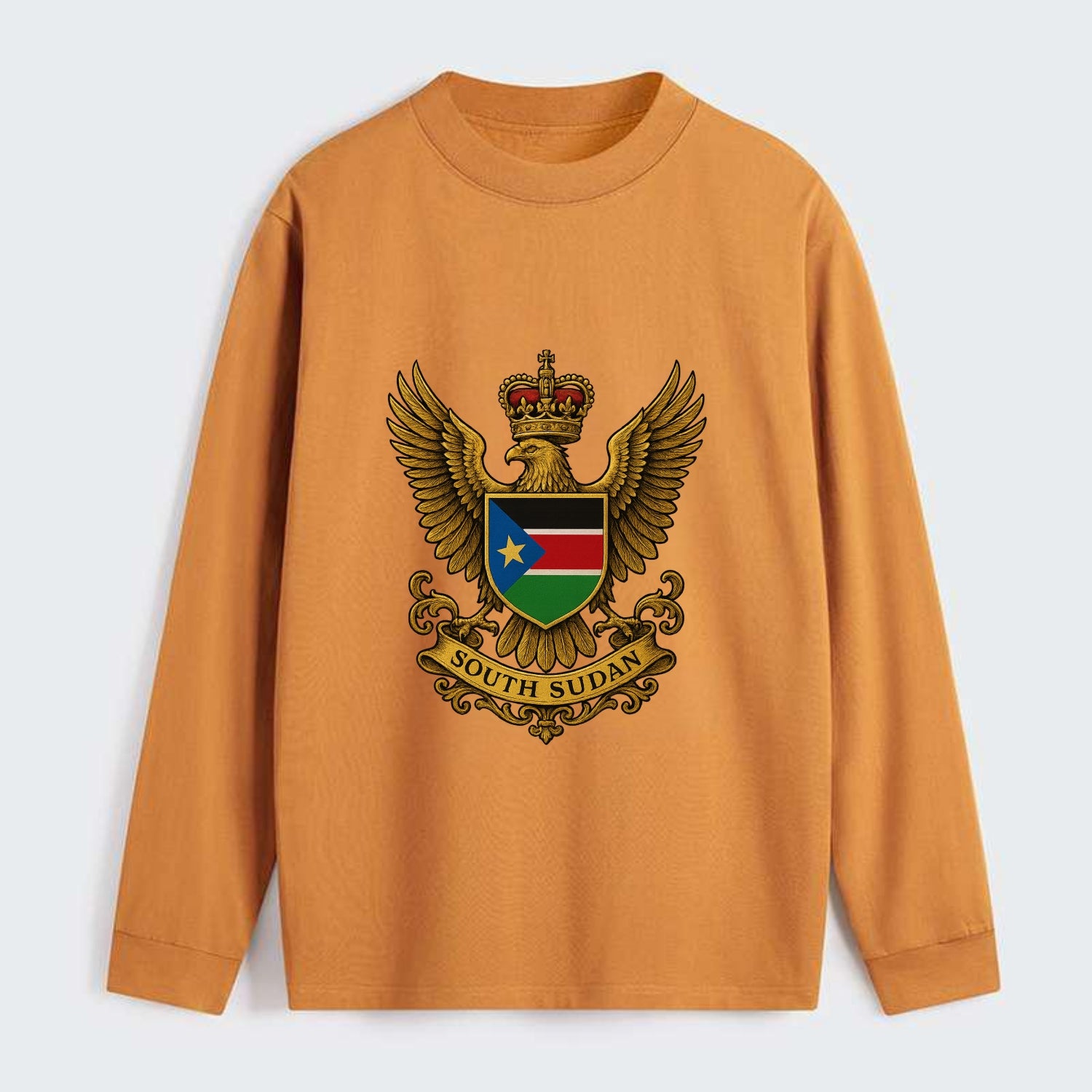 South Sudan Royal Logo - Classic Long Sleeve Shirt - Orange
