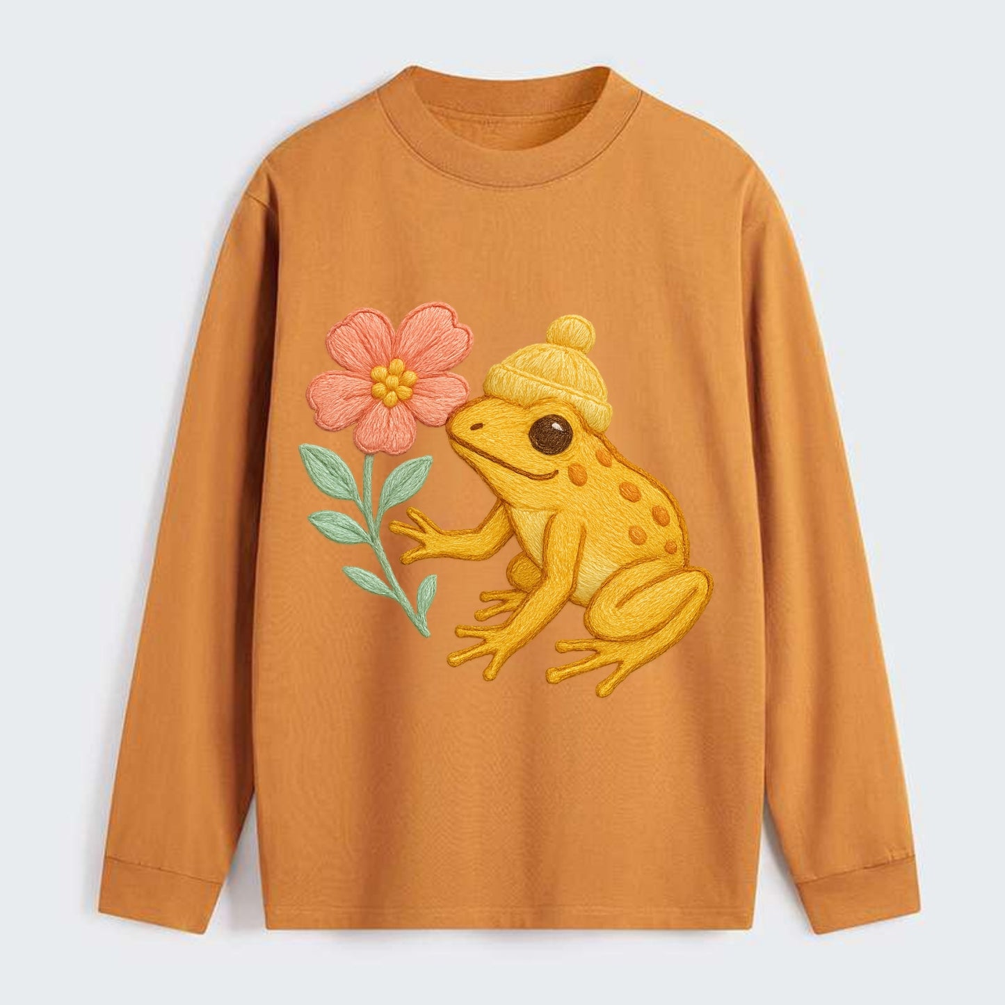 Yellow Dart Frog - Classic Long Sleeve Shirt - Orange
