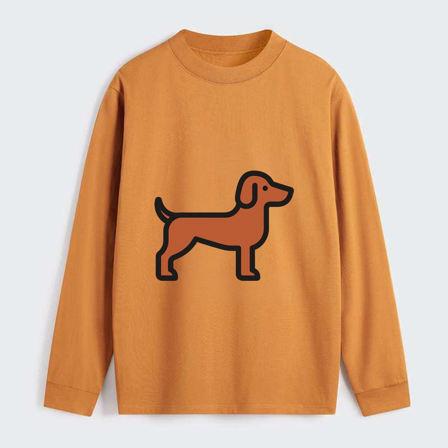 Vizsla - Rust colored flat side profile - Classic Long Sleeve Shirt - Orange