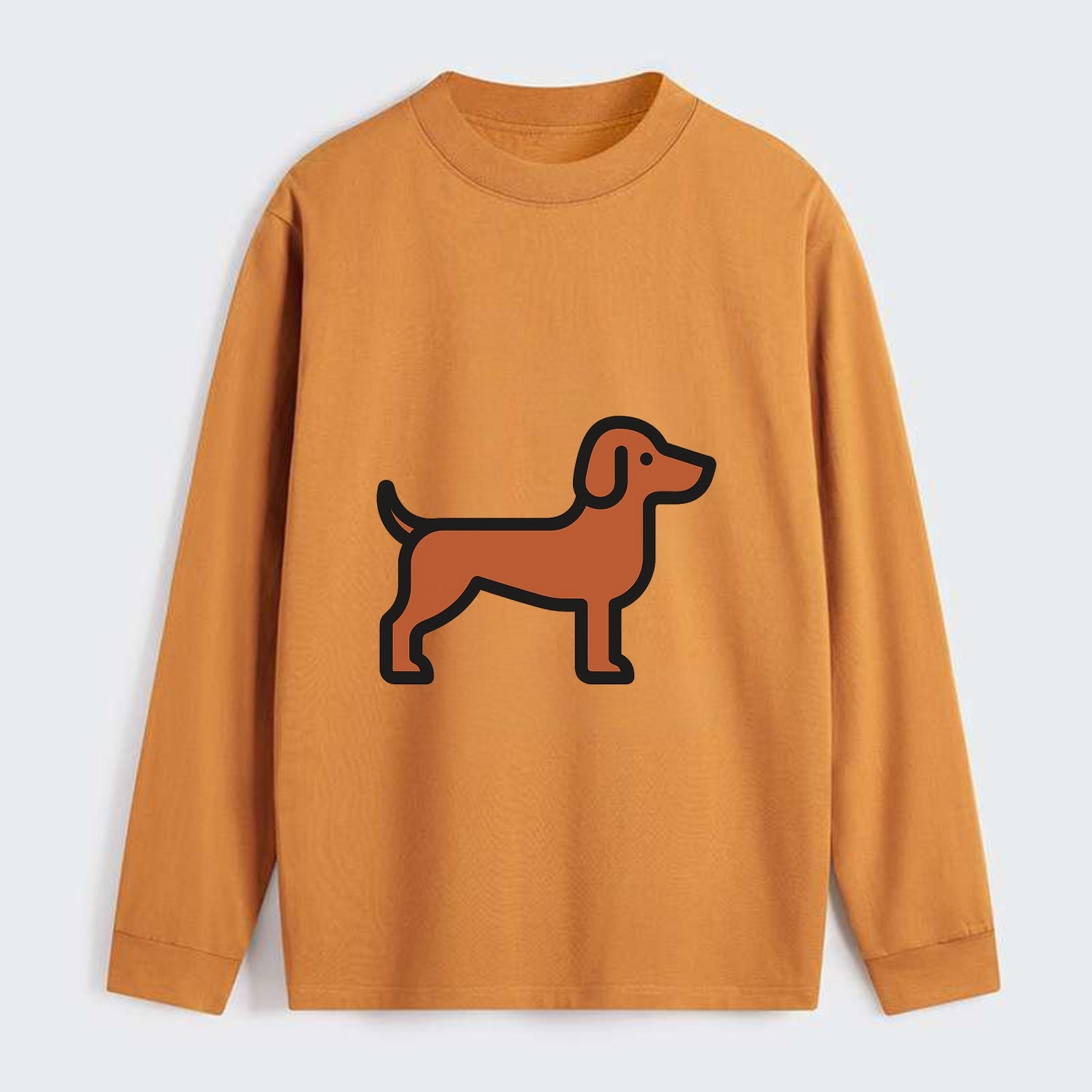 Vizsla - Rust colored flat side profile - Classic Long Sleeve Shirt - Orange