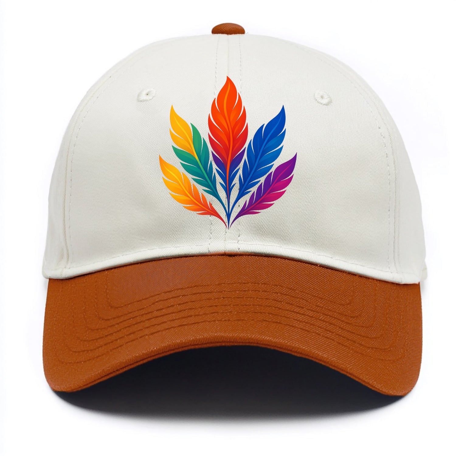 Phoenix Feathers - Each feather a differ - Two Tone Cap - Orange