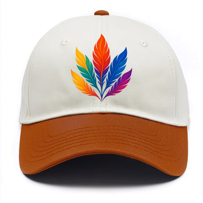 Phoenix Feathers - Each feather a differ - Two Tone Cap - Orange