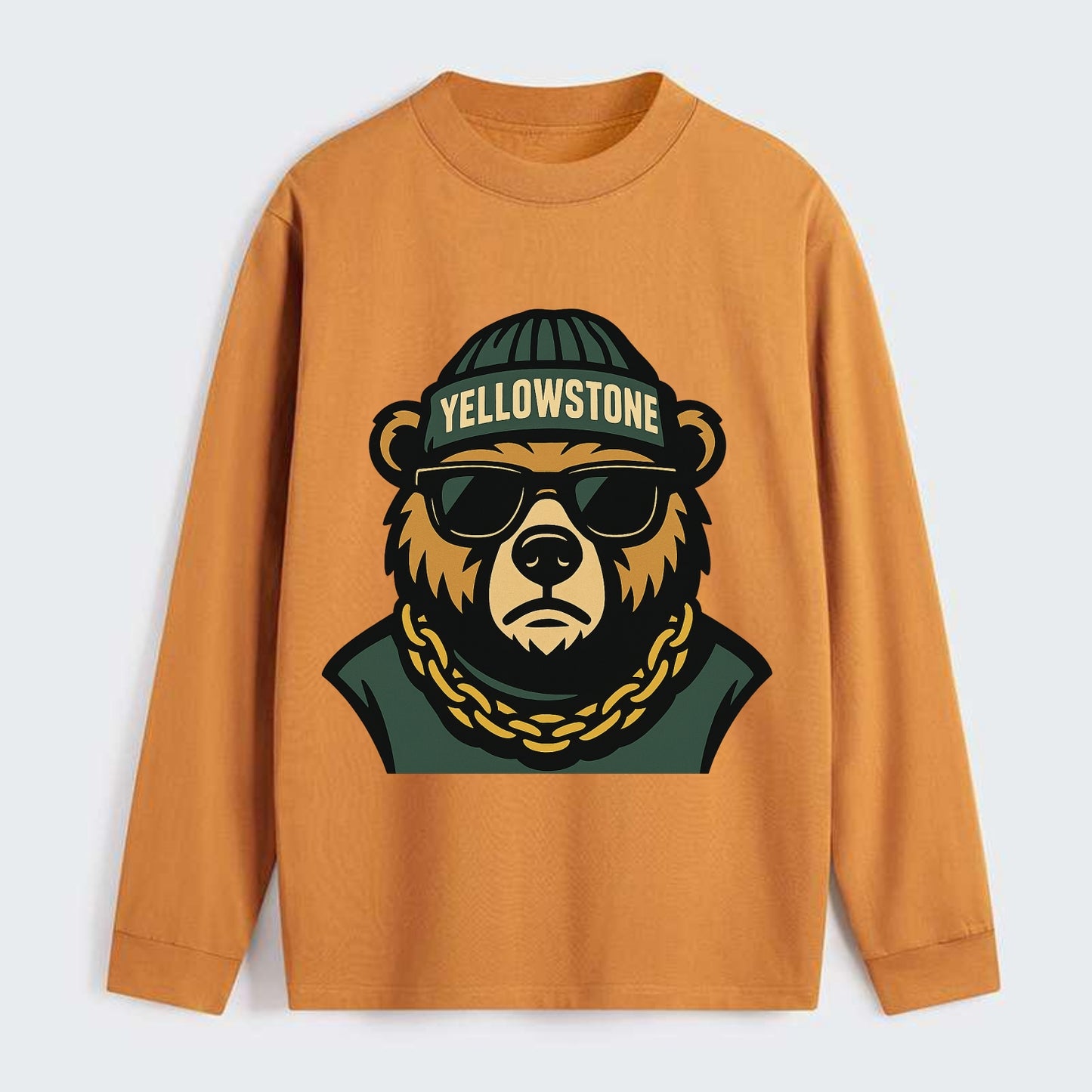 Yellowstone Bear - Classic Long Sleeve Shirt - Orange
