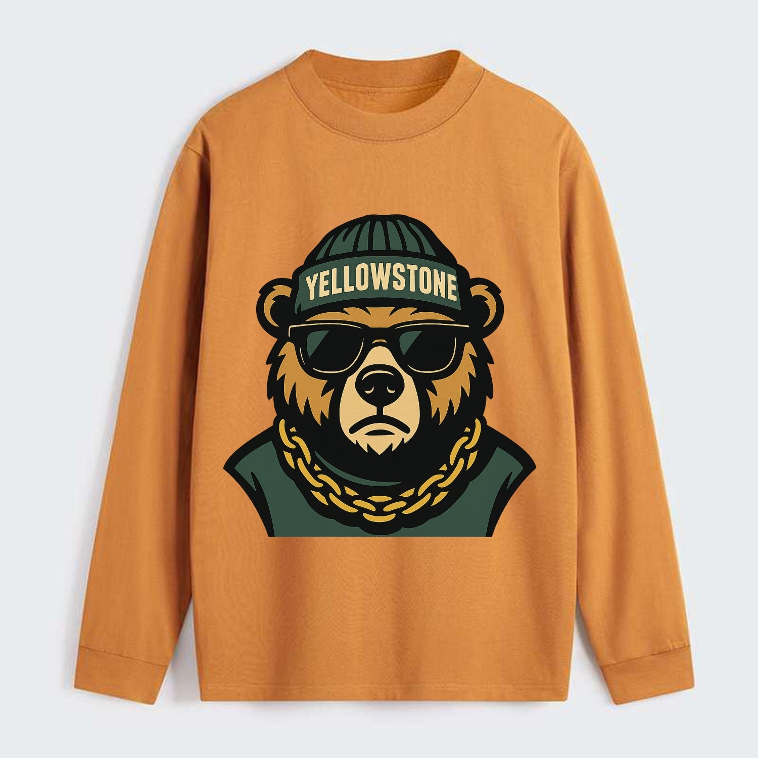 Yellowstone Bear - Classic Long Sleeve Shirt - Orange