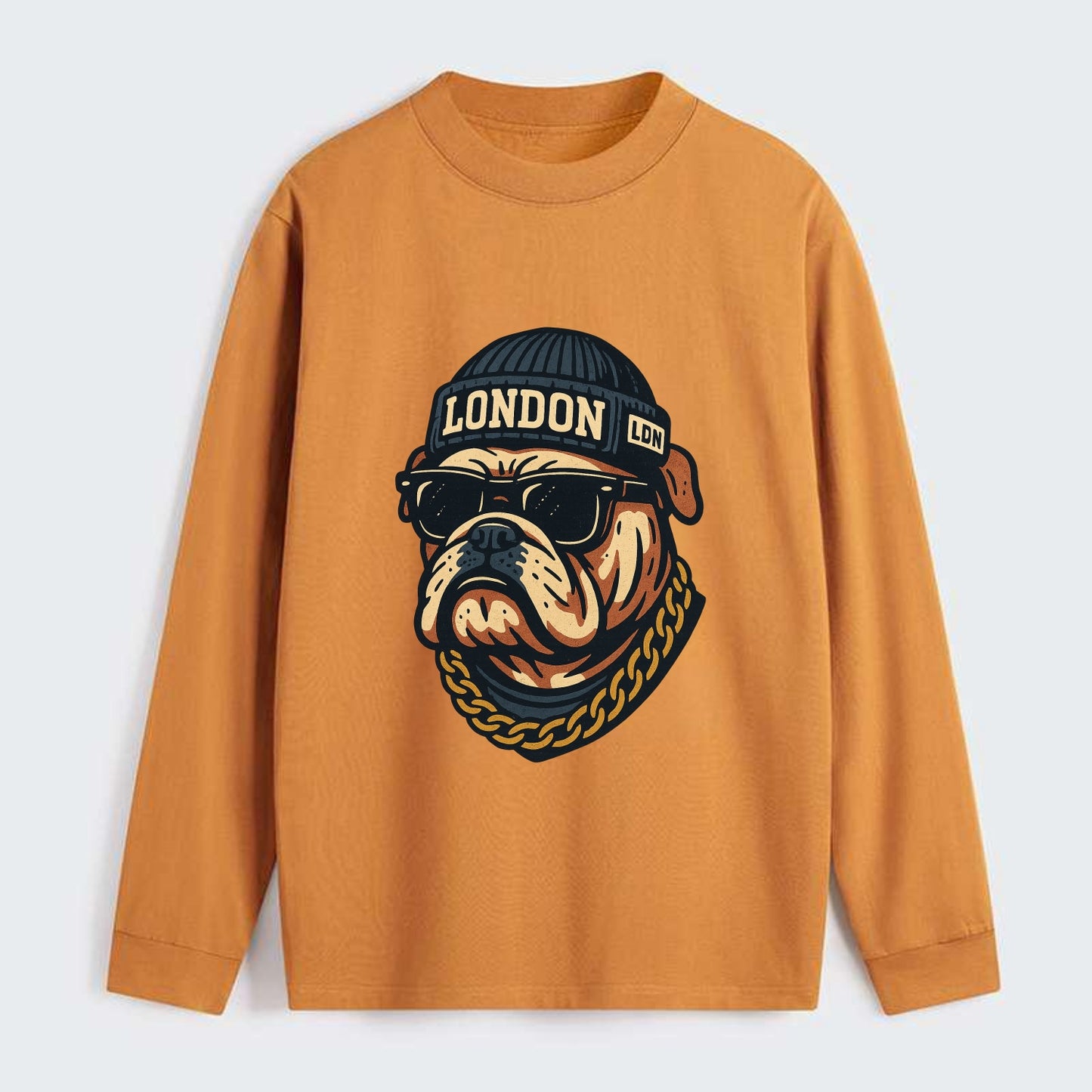 London Bulldog - Classic Long Sleeve Shirt - Orange