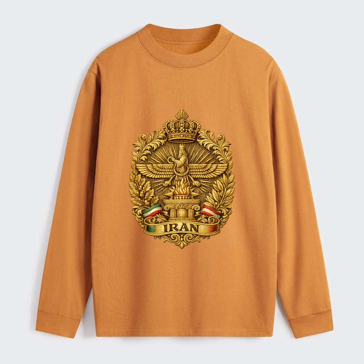 Iran Fire Temple Emblem - Classic Long Sleeve Shirt - Orange