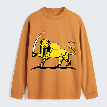 Lion Of The Rising Blade - Classic Long Sleeve Shirt - Orange