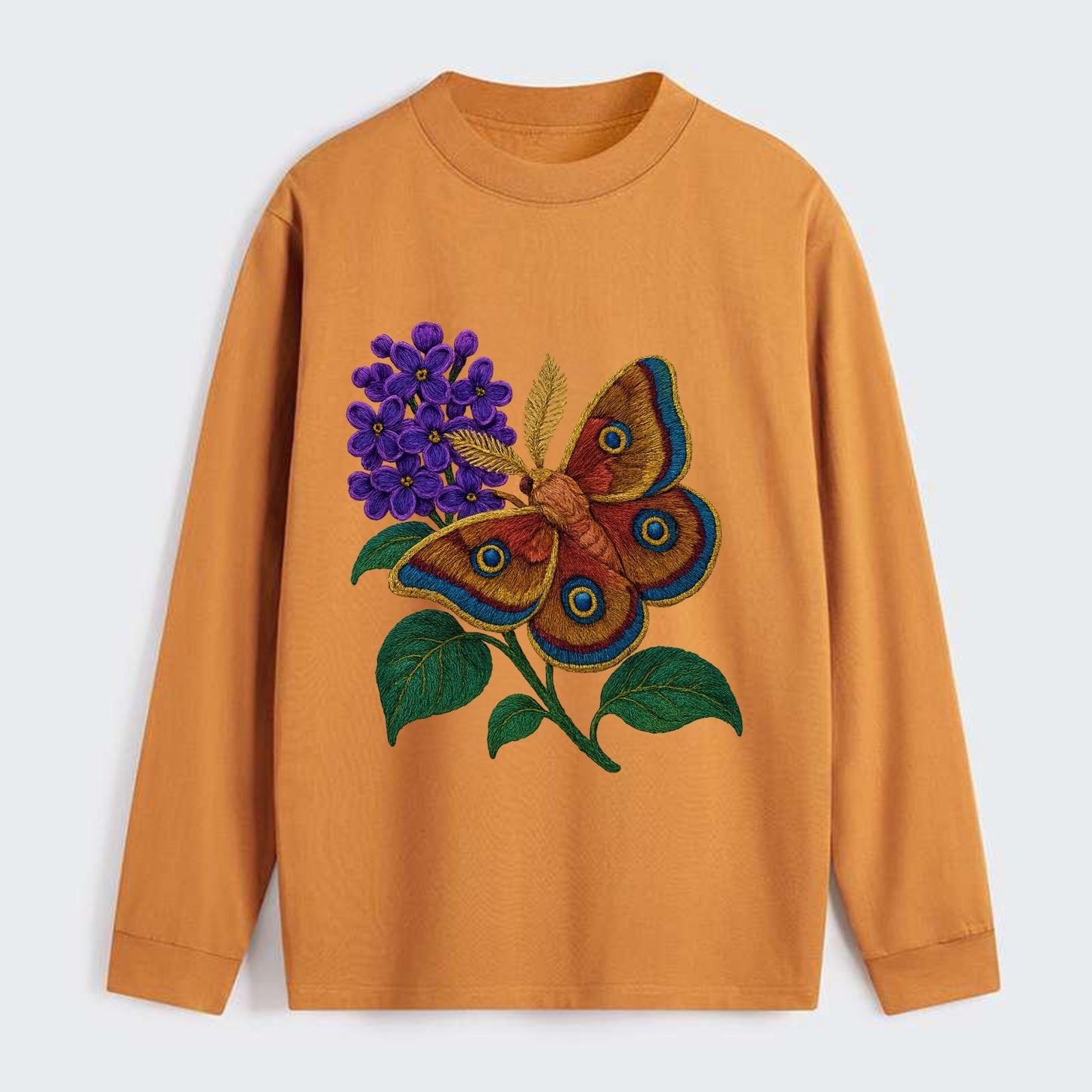 Polyphemus Moth - Classic Long Sleeve Shirt - Orange